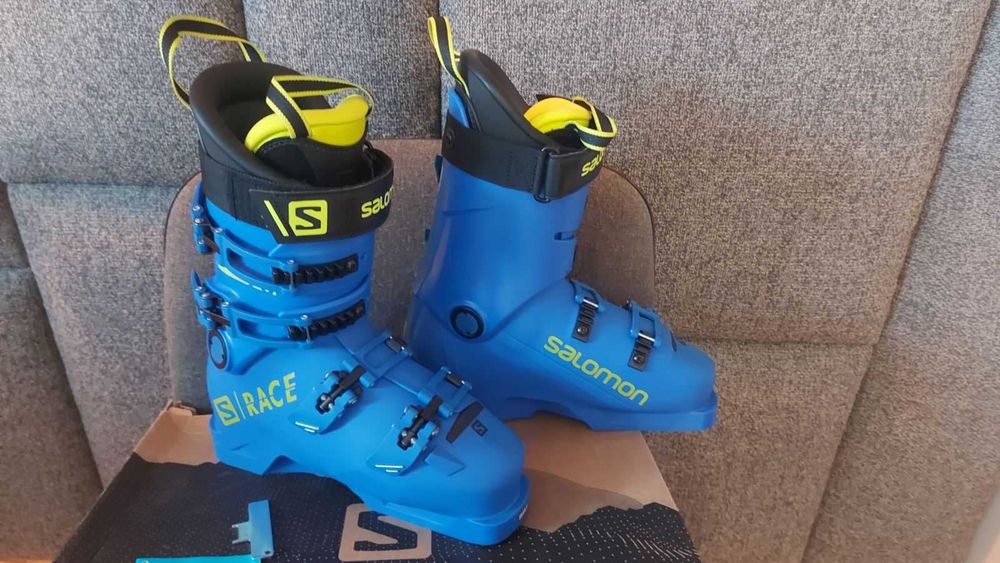 Нови Детски ски обувки Salomon S/RACE 90 Raceblue/Acid