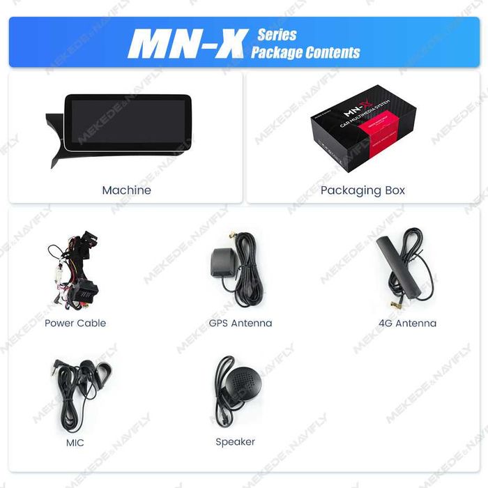 10.25" Android 14 Мултимедия за Mercedes C-Class W204 (2011-2013) 4RAM