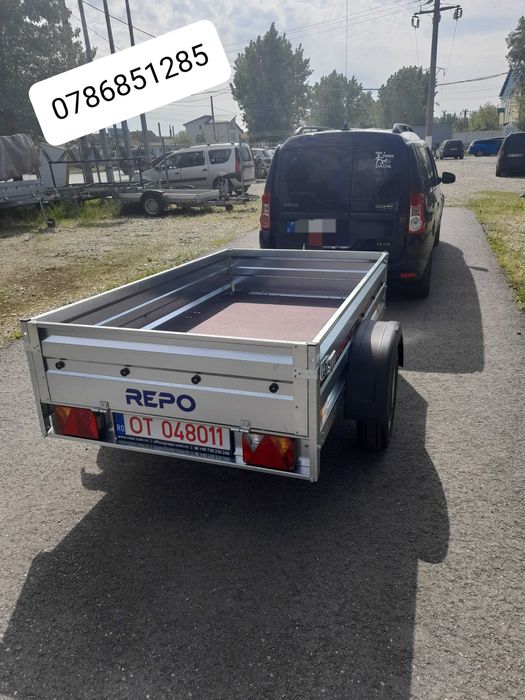 Remorca 750 kg Repo ,Mono Ax,cu Prelata,Noua