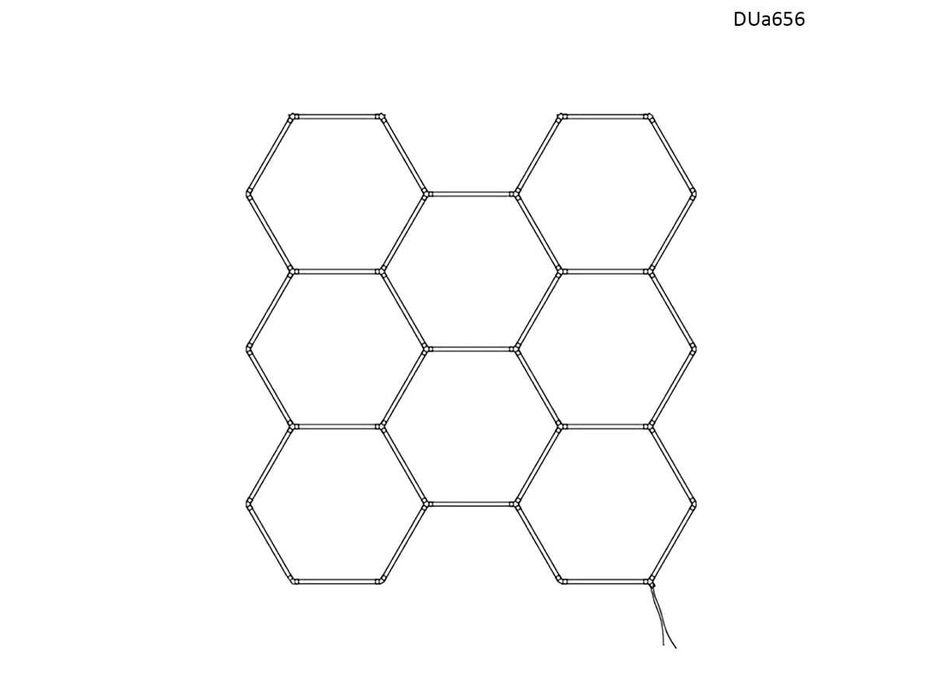 8 x lumini hexagonale Iluminare LED Fagure garaj ,casa atelier modern