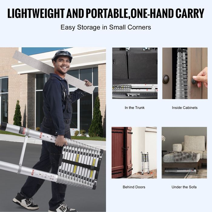 Scara Telescopica Aluminiu 6.18m Rezistenta 190kg Compacta