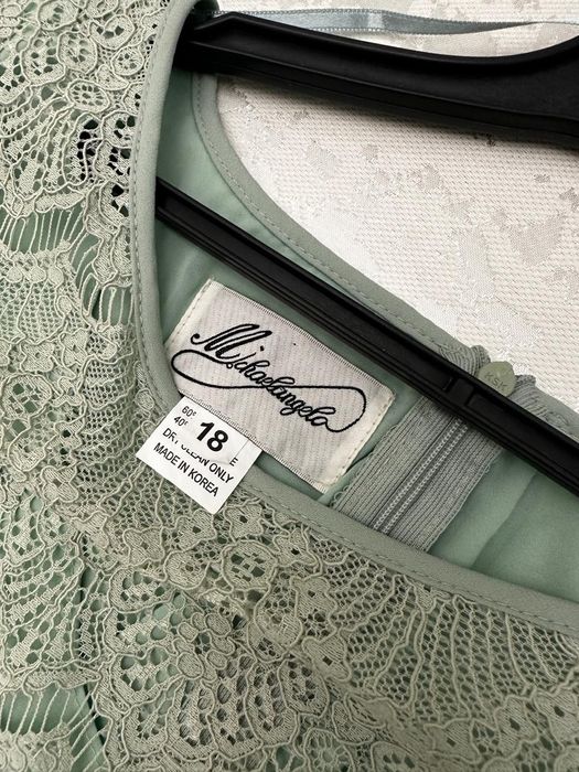 Платье вечернее мятное