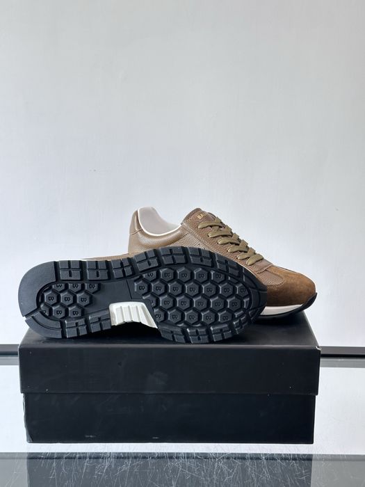 Balmain Monogram Runner Sneaker "Brown Leather"