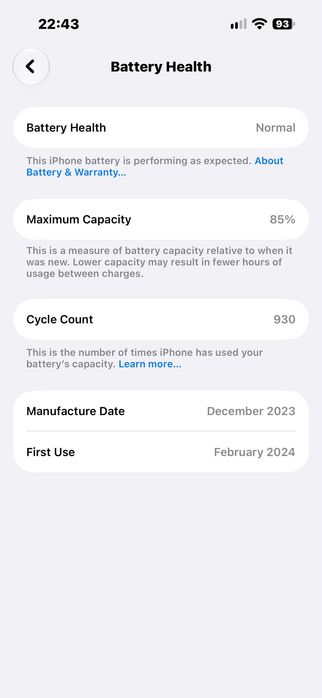 iPhone 15 Pro, Black Titanium, 128GB