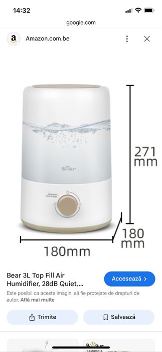 Umidificator aer Bear 3L