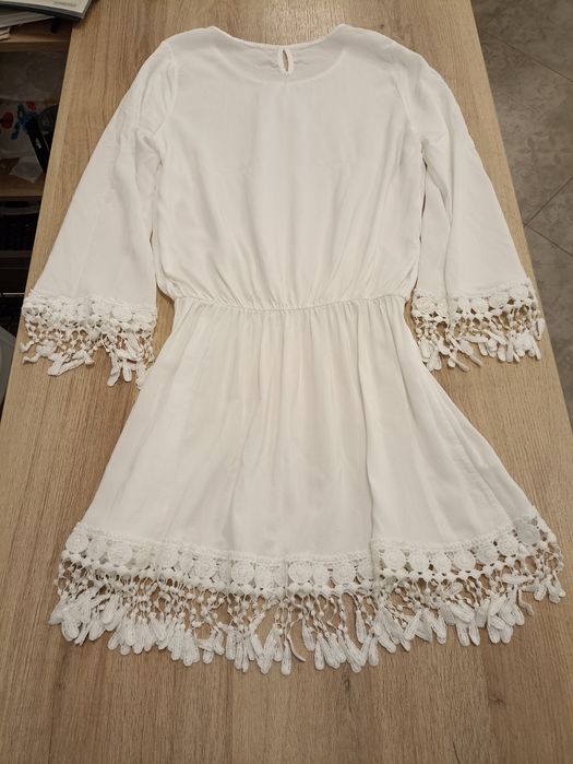 Плажна туника бяла