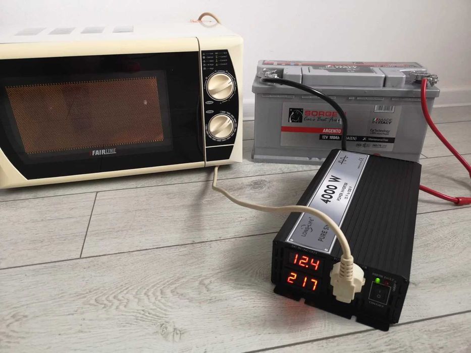 Invertor 12v/24v 4000w Auto/Rulota/Panouri Solare SINUS PUR
