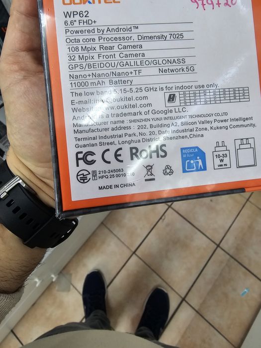 Oukitel WP62, 8/256 GB, Sigilat, Garanție
