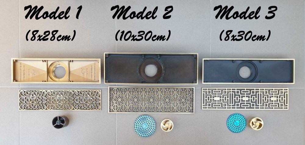 Rigola pardoseala baie, dus, alama, auriu antic