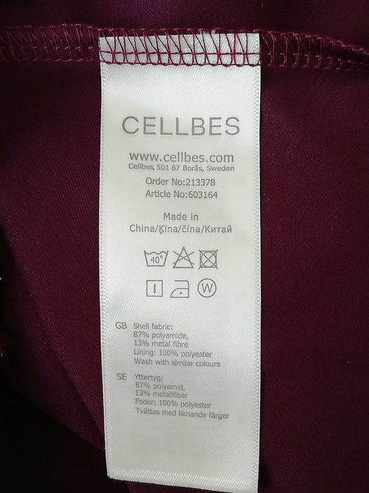 Дамска официална рокля цвят бордо, размер 46-48