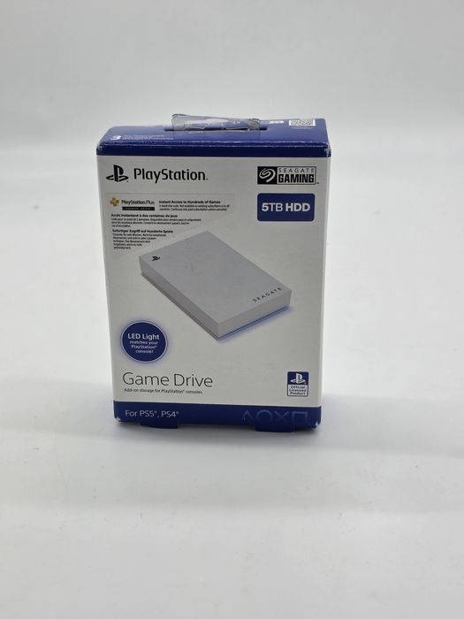 HDD Extern Seagate Game Drive pentru PS5/PS4, 5TB, USB 3.0, Alb, NOU