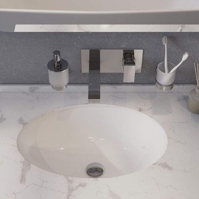 Столешница, раковина, фартук из искусственного камня