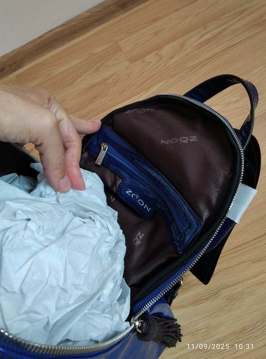 Rucsac/ghiozdan piele lacuita zoon