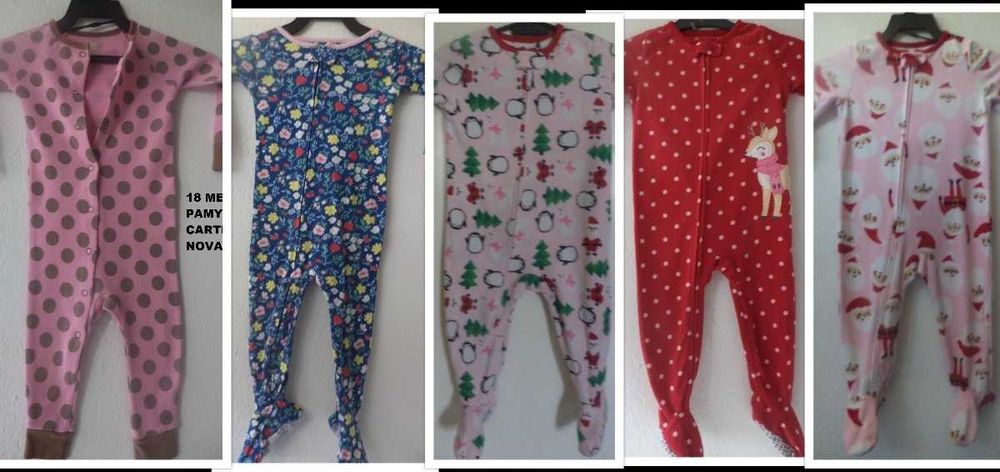 Памучни и поларени пижамки " CARTER'S" за 18 месеца