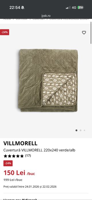 Cuvertura noua pret 120lei 220*240