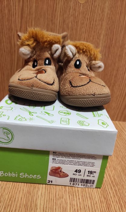 Vând papucei de interior pentru grădiniță/creșă, mărimea 21 maro