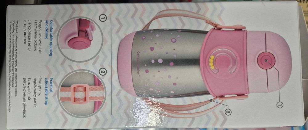 Шише чаша със сламка термоизолираща