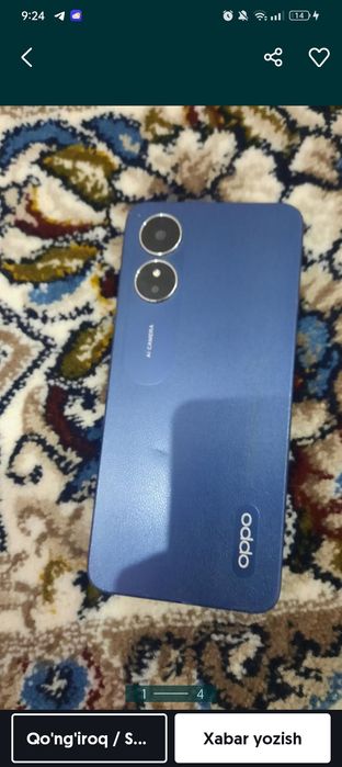 Oppo A17 holati yaxshi ideal sastsniyasi  ekran alishgan
