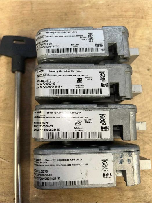 4x LAGARD 2270 Сейфови брави с по един ключ всяка