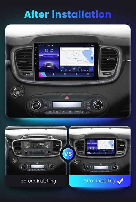 Navigatie Android 14 KIA SORENTO 20014- 18 1/8 Gb Waze CarPlay +CAMERA