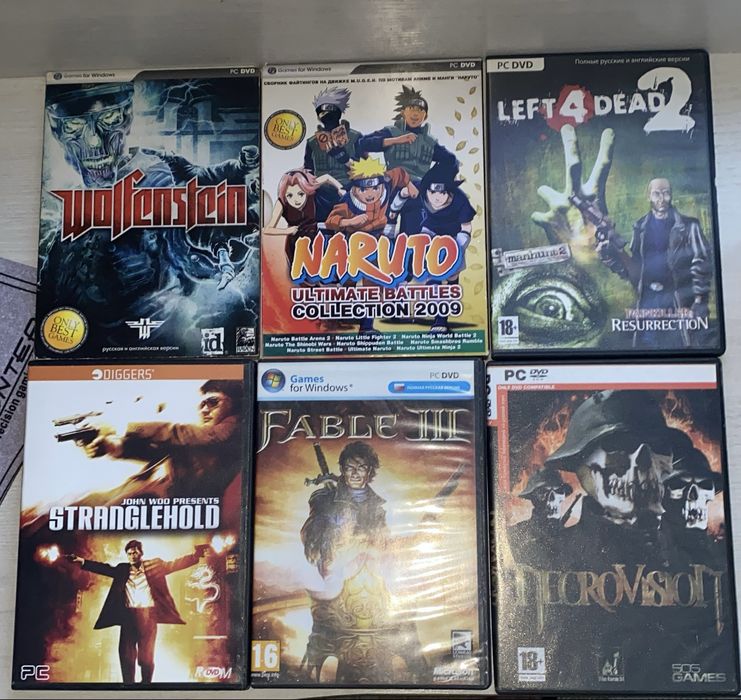 CD/DVD диски с играми и фильмами