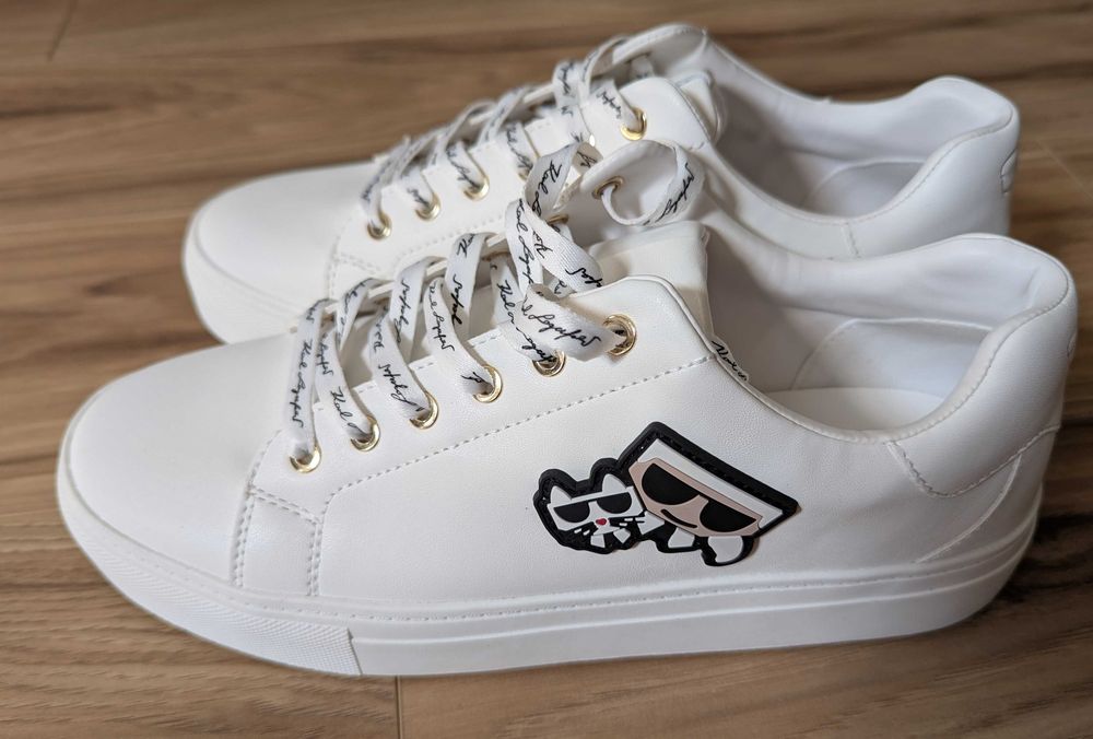 Karl Lagerfeld Paris Chancie Leather дамски бели маратонки от Сащ