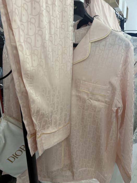 Pijama damă satin roz pudră |.Monogramă NOUĂ