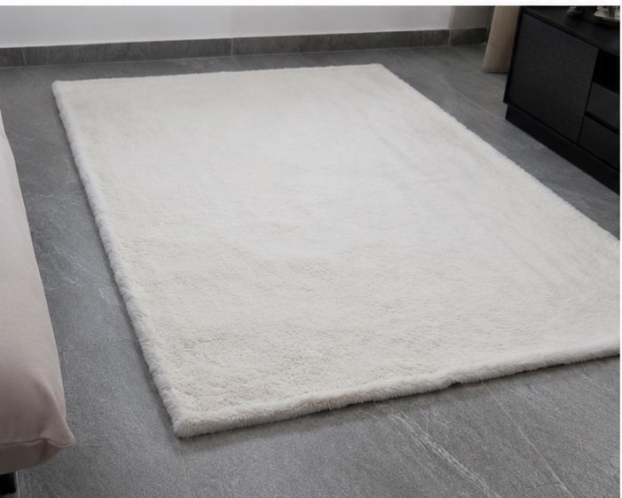 Covor alb pufos si moale, nou, 160x230cm