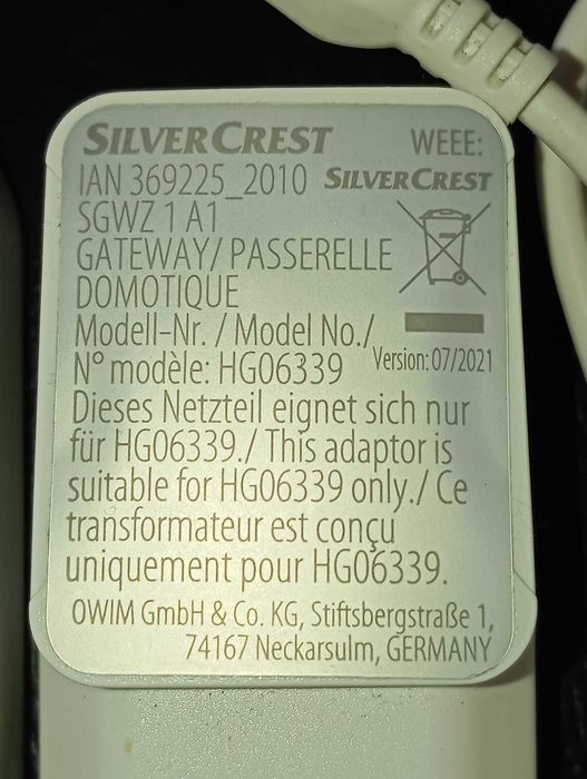 Gateway Zigbee SilverCrest