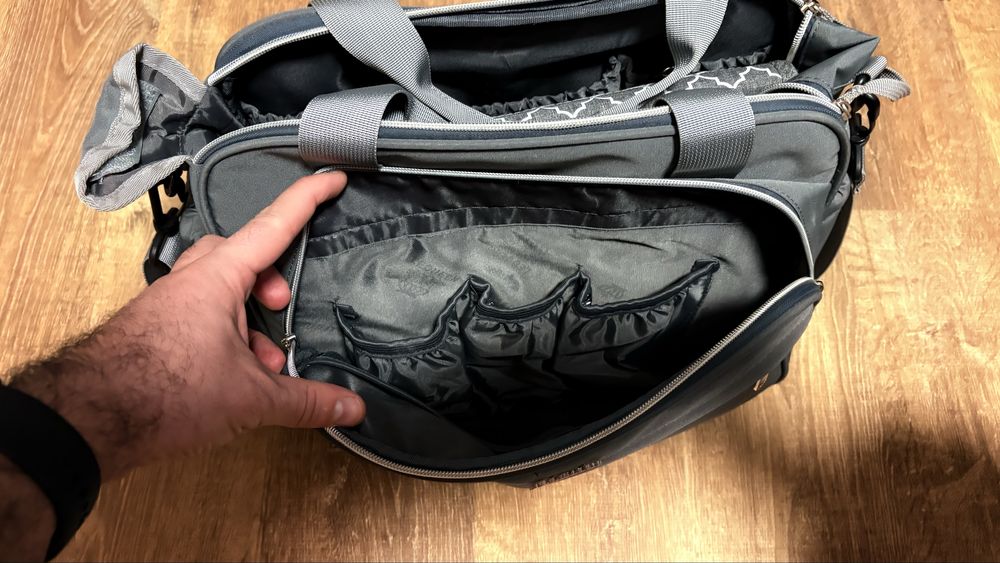 Чанта за бебешка количка - сива