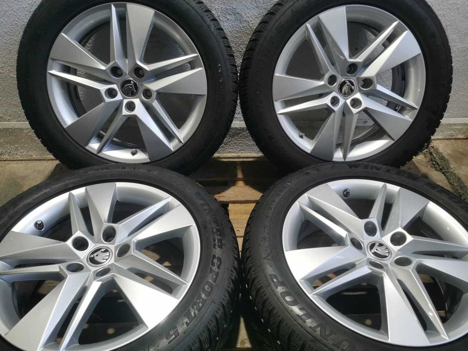 Jante Originale Skoda Superb III . R 17 cu anvelope de iarna
