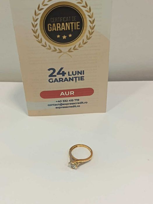 (AG41) Inel aur 14k, b556.51 Certificat de garantie