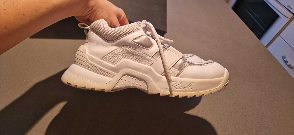 Зимни, бели маратонки Karl Lagerfeld