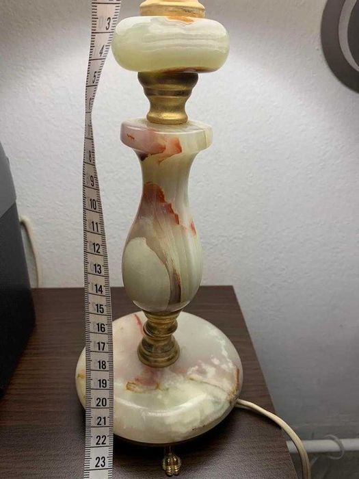 Veioza/lampa art deco VINTAGE ONIX bec E27 anii 50 20x40cm Olanda