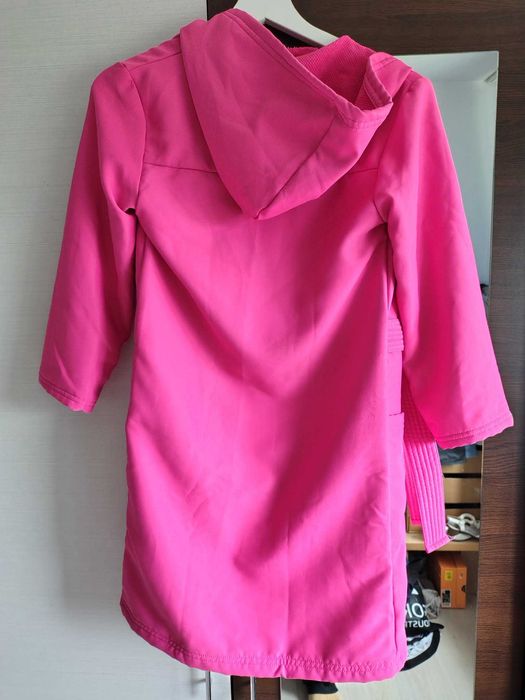 Halat de baie Nabaiji Dechatlon, Halat compact bumbac Roz Magenta Copii