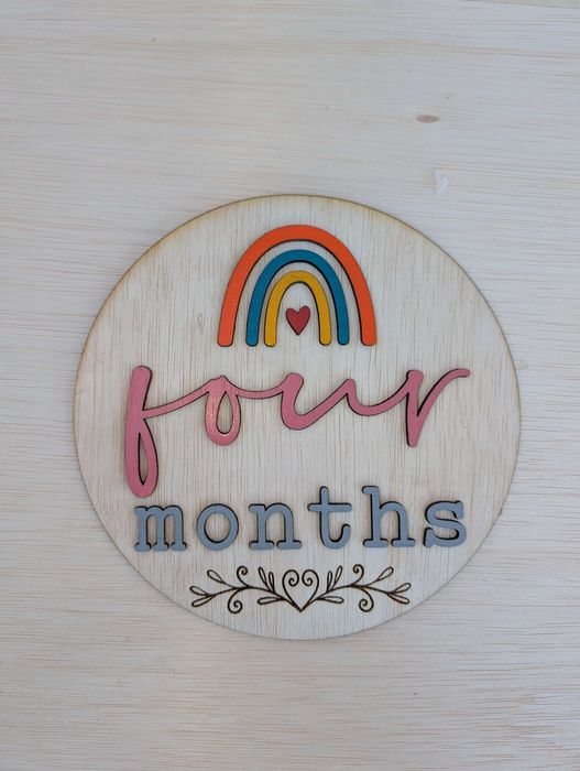 Set plăcuțe „Baby Milestones" din lemn