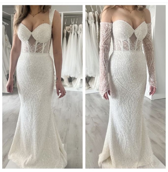 Rochie de mireasa cu trena detasabila