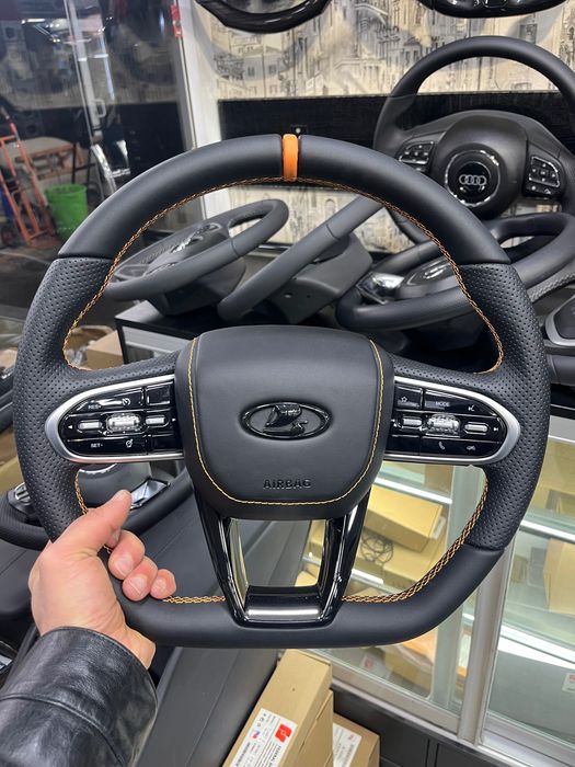 Руль на ВАЗ и Лада автомобили стиле АМГ Ауди КИА