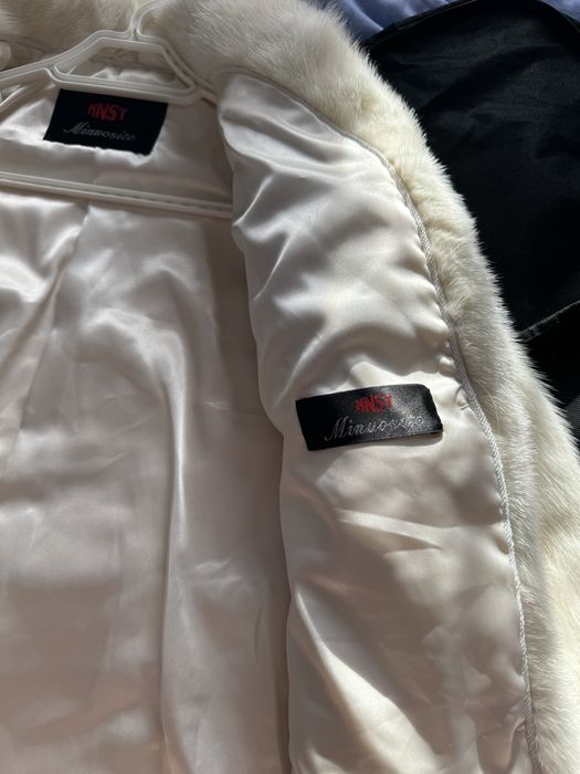 Норковая шуба белая