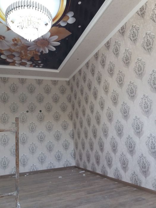 Обой, травертин, шпаклевка ранг, ламинат ишларини киламиз