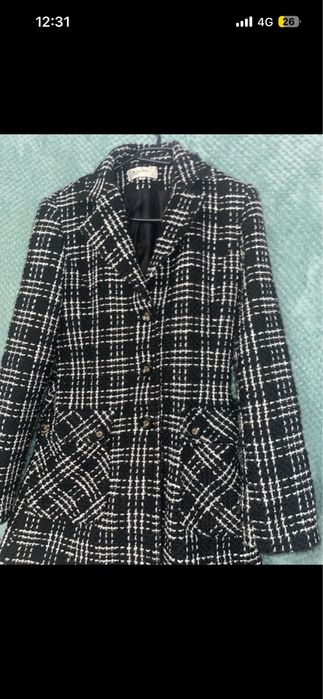 Palton elegant  alb negru misse ditti