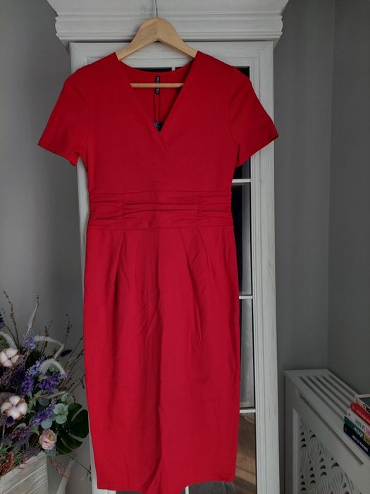 Rochie Klauss fashion roșie, 97%bumbac, noua, cu eticheta, mărime S/M