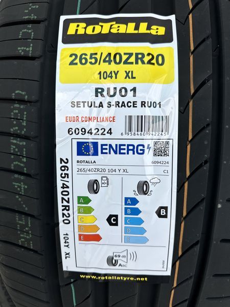 Нови летни гуми ROTALLA SETULA S-RACE RU01 265/40R20 104Y XL НОВ DOT