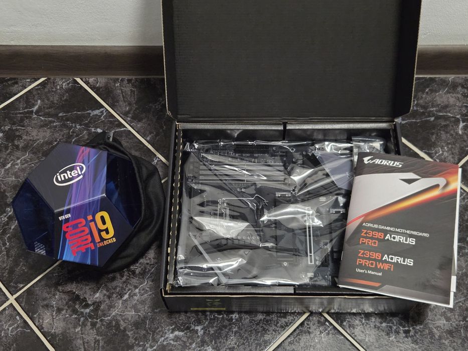 Kit Intel i9 9900K Golden Sample 5GHz 1.26v Gigabyte AORUS Z390 Pro