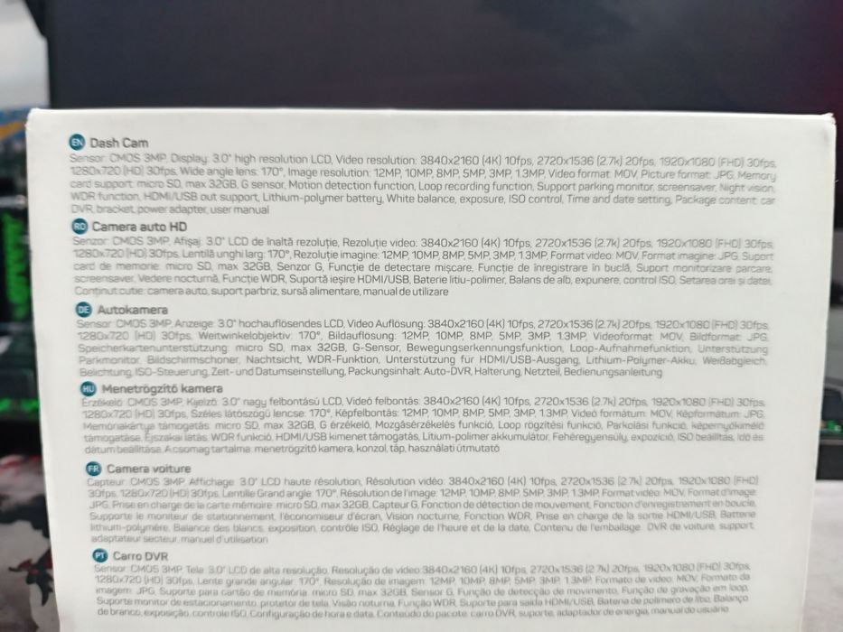 Vand Camera de bord Well plus 4k