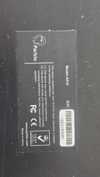 Графический планшет A4 Parblo A610