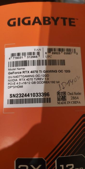 Gigabyte Rtx  4070ti видео карта