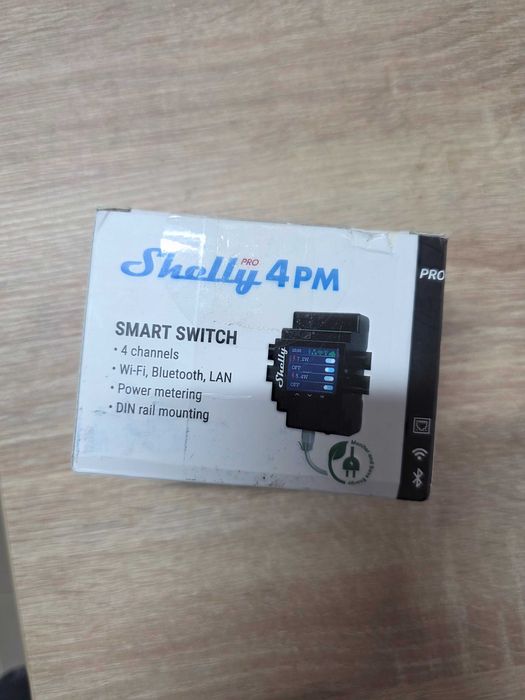 Releu smart WiFi Shelly Pro 4PM, 4 canale