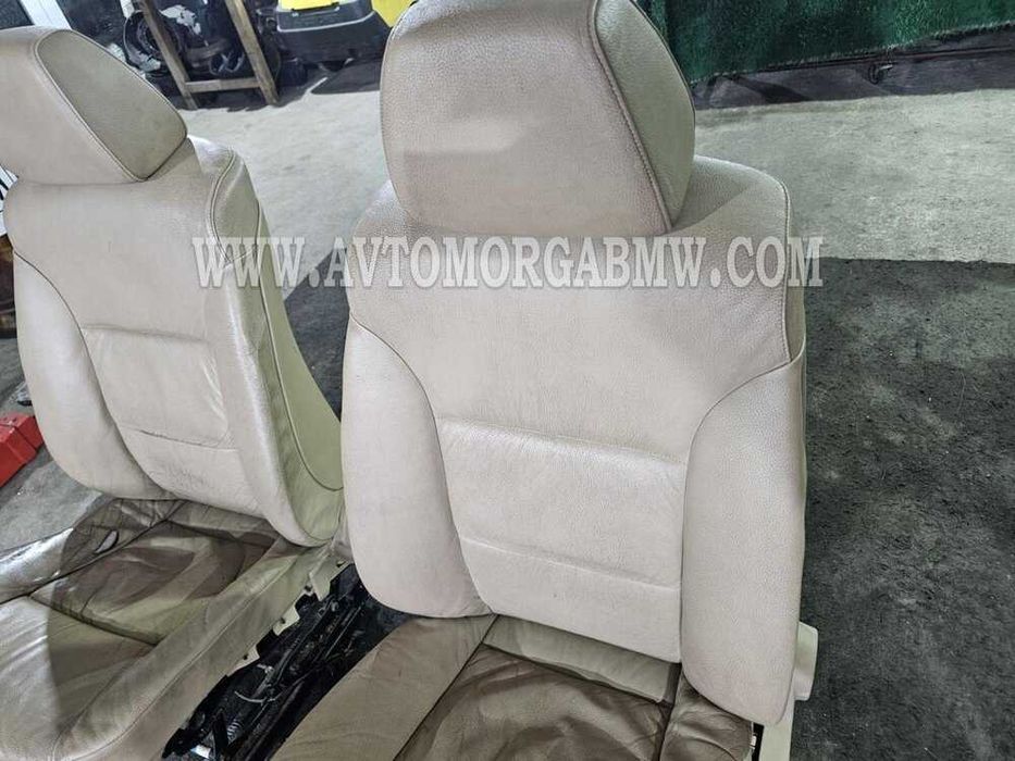 БМВ Е60 5 серия Бежов кожен салон БМВ BMW E60