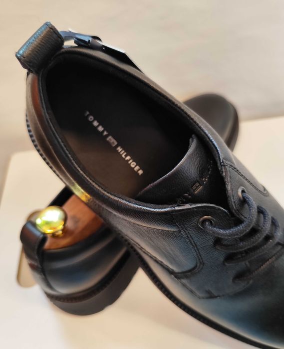 Pantofi derby 44 45 de lux Tommy Hilfiger NOI piele naturala premium